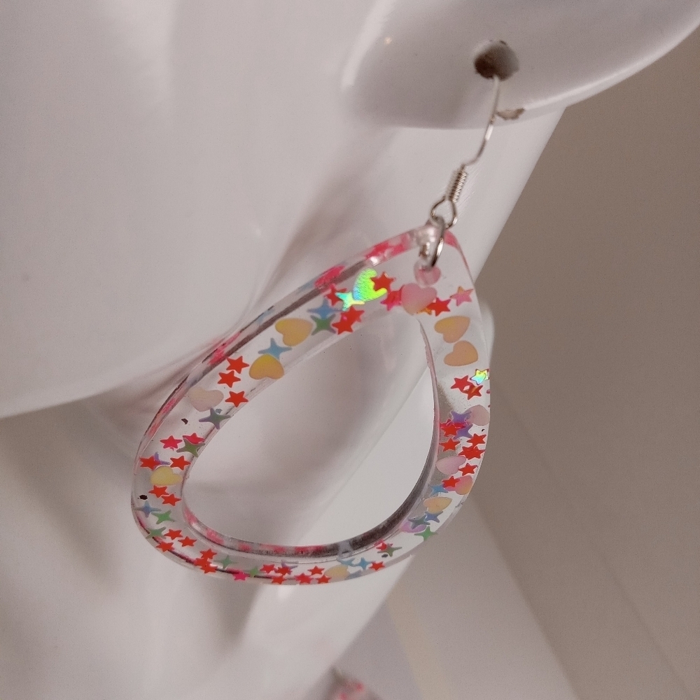 Colorful Teardrop Earrings - Picture 3 of 7